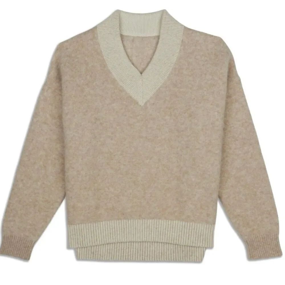 Lululemon XS Alpaca Wool-blend V-neck Sweater